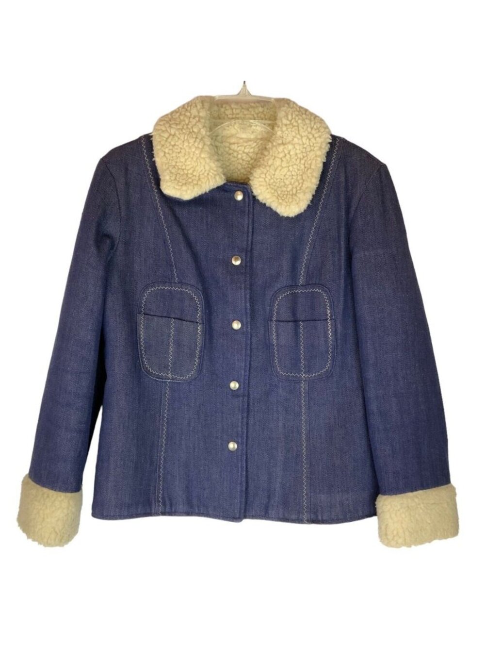 Mackintosh New York Womens Vintage 1970s Denim Sherpa Lined Jacket Small